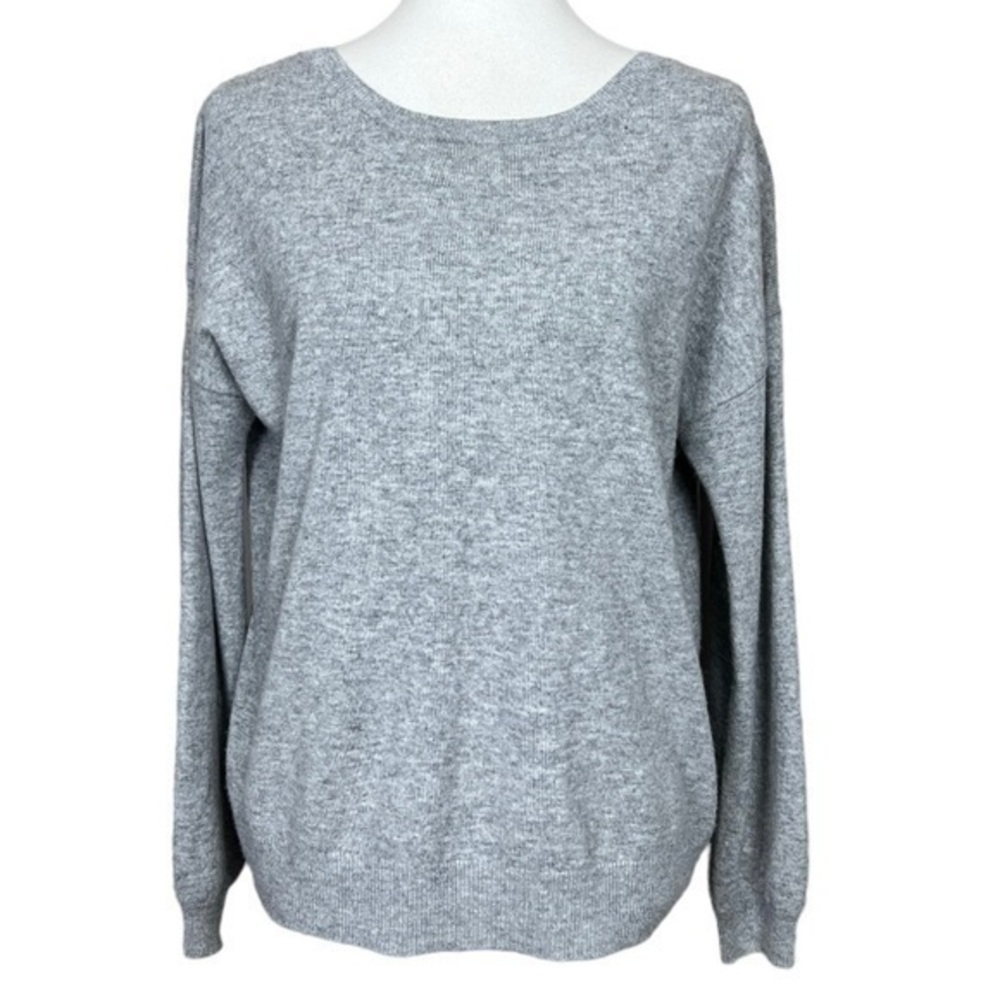 BANANA Republic Gray  V Back Cozy Pull-Over Sweatshirt